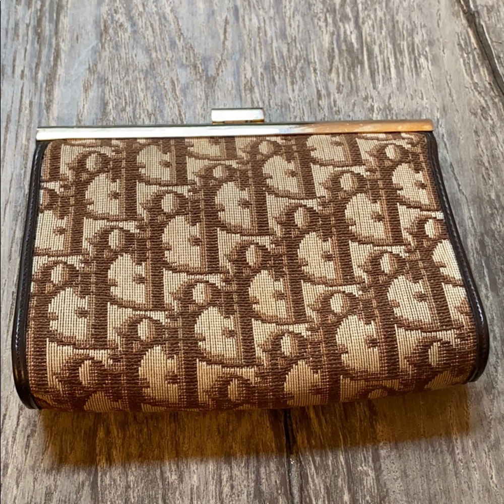 Dior vintage canvas monogram wallet coin purse
